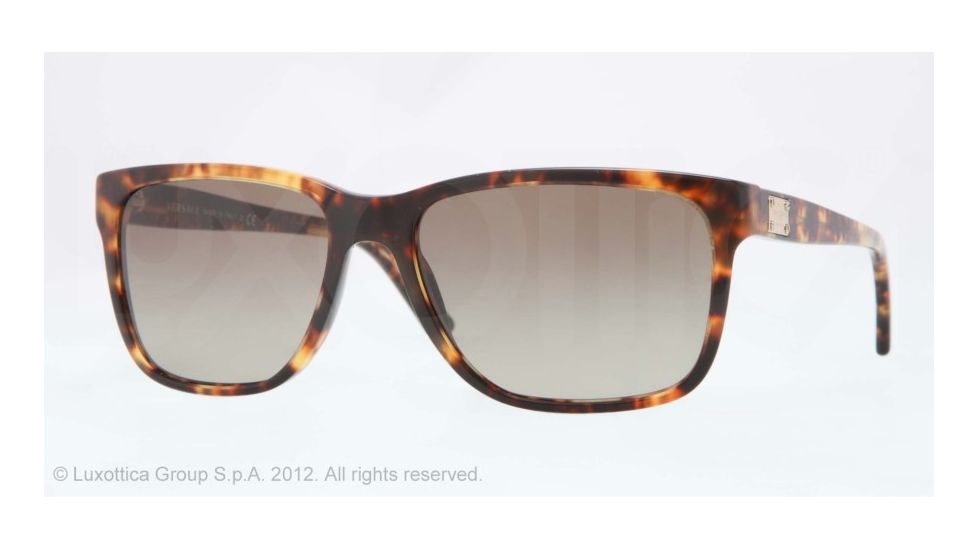 Versace VE4249 Sunglasses 954/13-58 - Striped Havana Frame, Brown Gradient Lenses