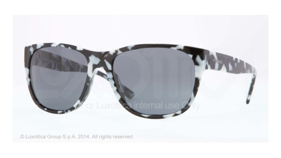 Versace VE4257 Progressive Prescription Sunglasses VE4257-508787-59 - Lens Diameter 59 mm, Frame Color Spotted White Black