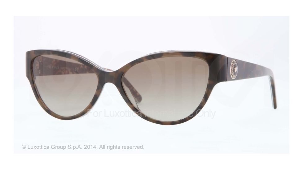 Versace VE4263 Single Vision Prescription Sunglasses VE4263-508313-57 - Lens Diameter 57 mm, Frame Color Havana/baroque