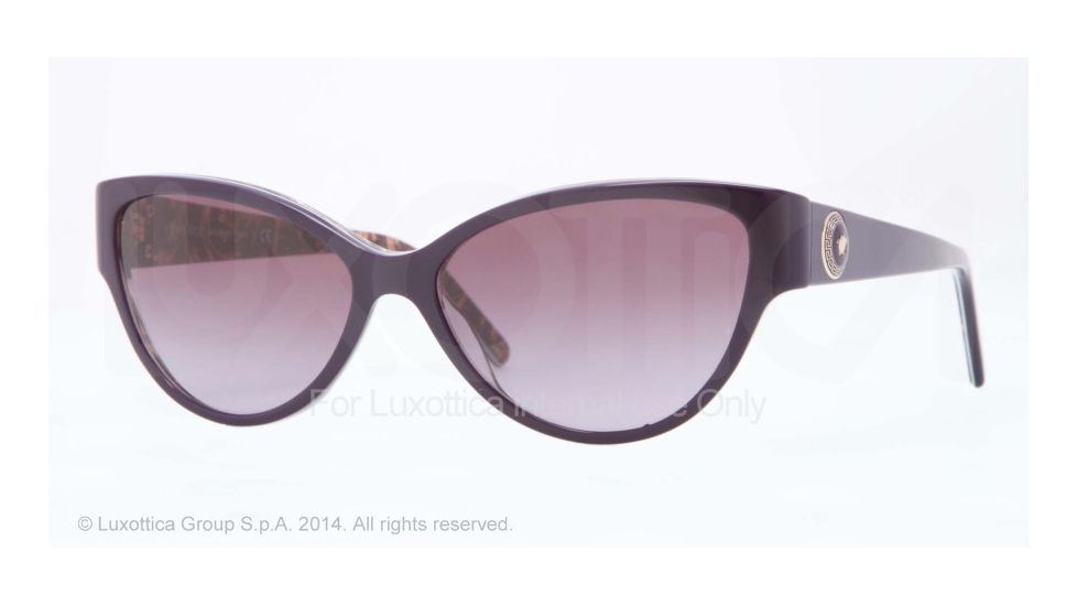 Versace VE4263 Single Vision Prescription Sunglasses VE4263-50848H-57 - Lens Diameter 57 mm, Frame Color Eggplant/baroque