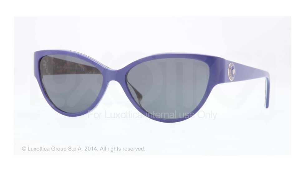 Versace VE4263 Single Vision Prescription Sunglasses VE4263-508587-57 - Lens Diameter 57 mm, Frame Color Blue/baroque