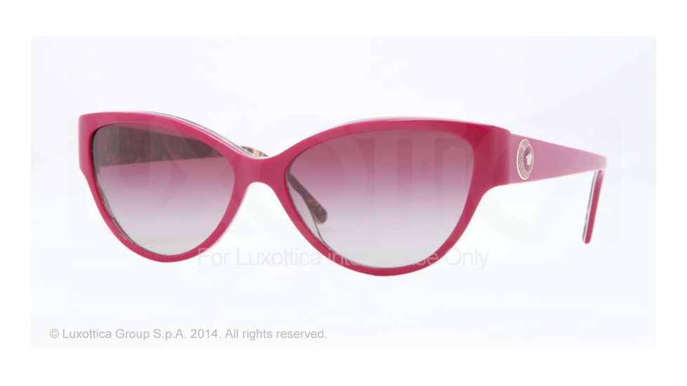 Versace VE4263 Single Vision Prescription Sunglasses VE4263-50864Q-57 - Lens Diameter 57 mm, Frame Color Fuxia/baroque