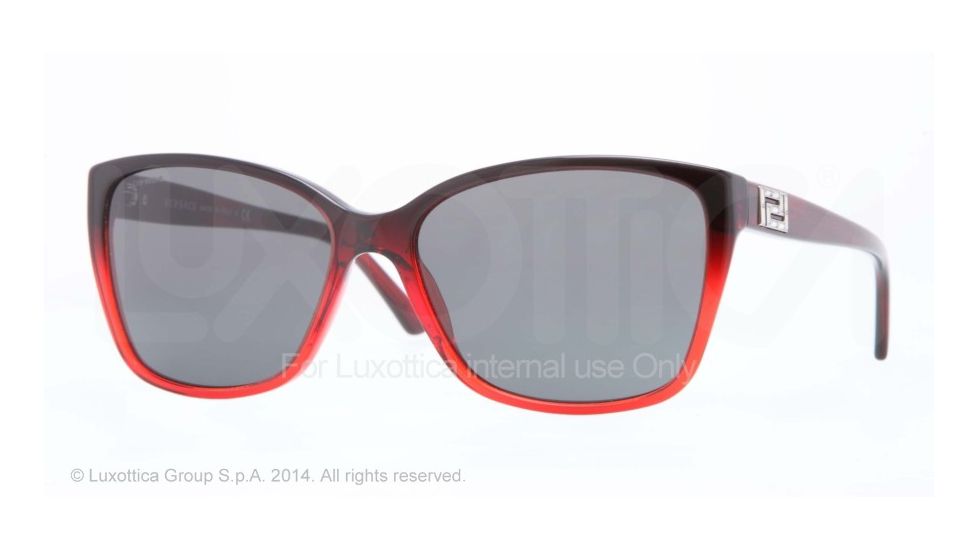 Versace VE4268B Single Vision Prescription Sunglasses VE4268B-507587-57 - Lens Diameter 57 mm, Frame Color Dark Red/red Transp