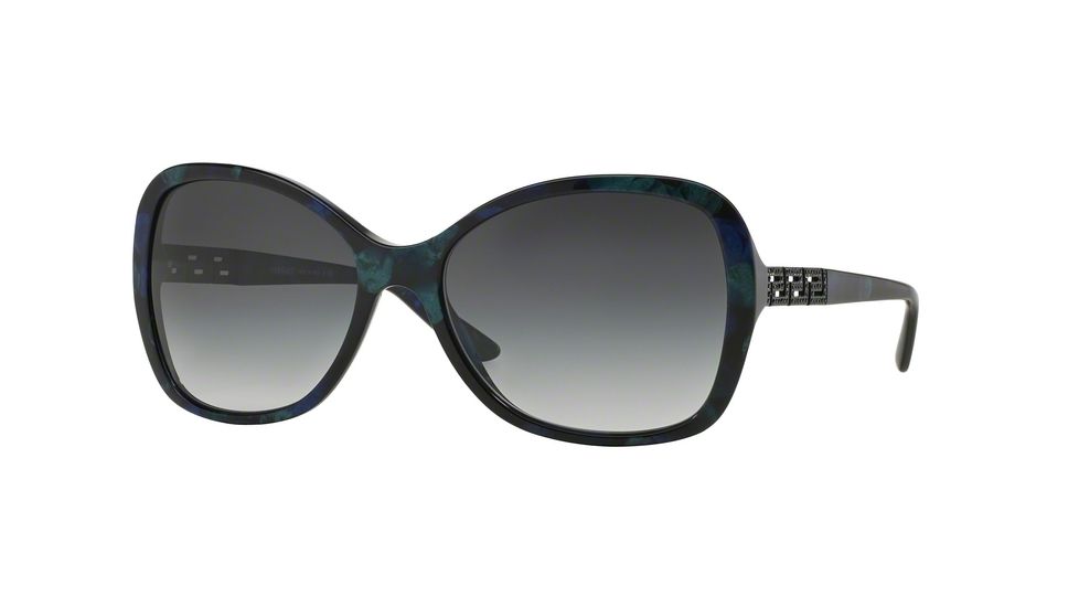Versace VE4271B Progressive Prescription Sunglasses VE4271B-51278G-58 - Lens Diameter 58 mm, Frame Color Marbled Black/Green/Blue