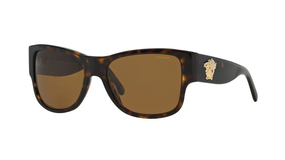 Versace VE4275 Single Vision Prescription Sunglasses VE4275-108-83-58 - Lens Diameter 58 mm, Frame Color Havana
