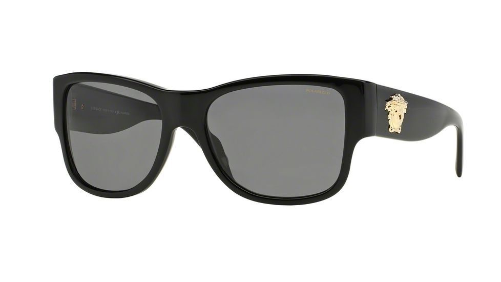 Versace VE4275 Single Vision Prescription Sunglasses VE4275-GB1-81-56 - Lens Diameter 56 mm, Frame Color Black