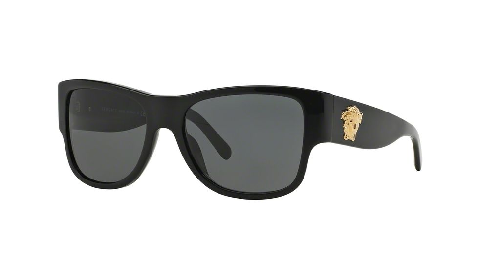 Versace VE4275 Single Vision Prescription Sunglasses VE4275-GB1-87-58 - Lens Diameter 58 mm, Frame Color Black
