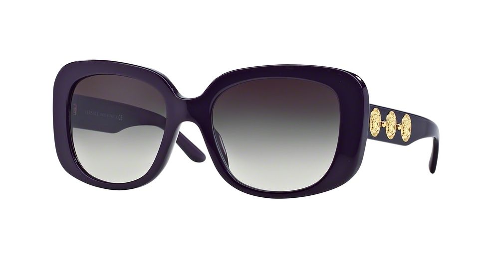 Versace VE4284 Single Vision Prescription Sunglasses VE4284-50648G-56 - Lens Diameter 56 mm, Frame Color Violet