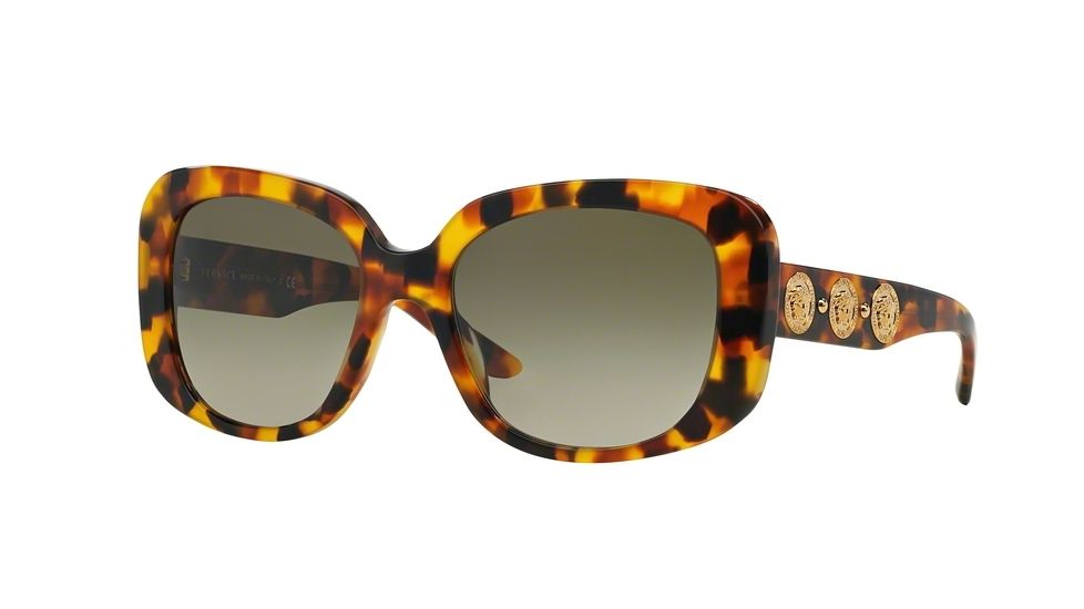 Versace VE4284 Single Vision Prescription Sunglasses VE4284-511913-56 - Lens Diameter 56 mm, Frame Color Havana