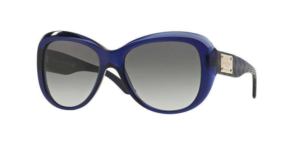 Versace VE4285 Progressive Prescription Sunglasses VE4285-512511-57 - Lens Diameter 57 mm, Frame Color Transparent Dark Blue