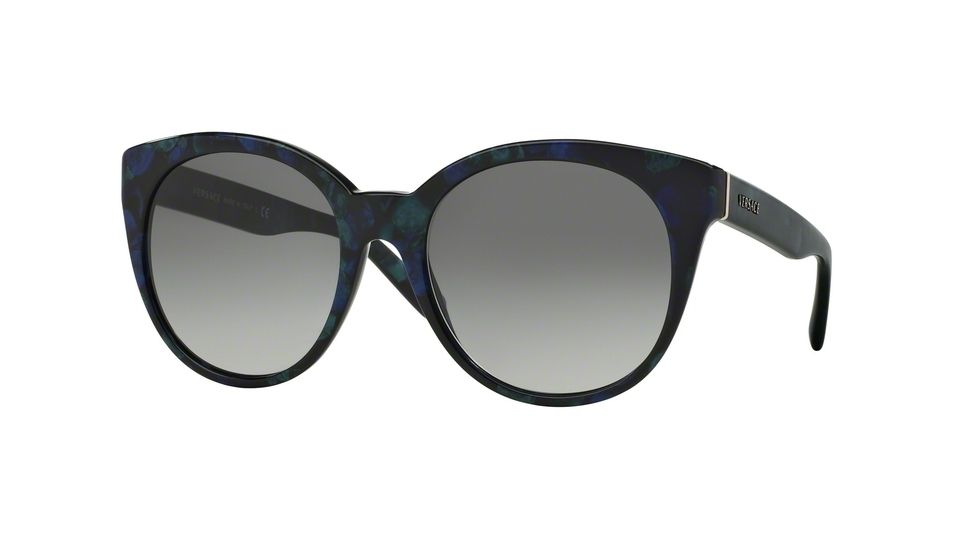 Versace VE4286 Sunglasses 512711-57 - Blue Marbled Green Frame, Grey Gradient Lenses