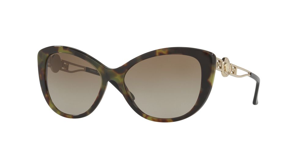 Versace VE4295 Single Vision Prescription Sunglasses VE4295-518313-57 - Lens Diameter 57 mm, Frame Color Avana Military