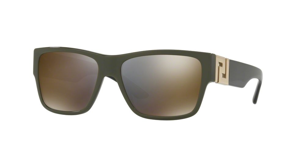 Versace VE4296 Sunglasses 51934T-59 - Green Frame, Dark Grey Mirror Gold Lenses