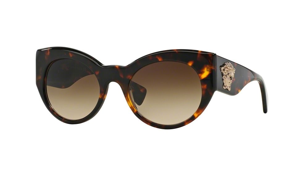 Versace VE4297 Single Vision Prescription Sunglasses VE4297-514813-54 - Lens Diameter 54 mm, Frame Color Havana