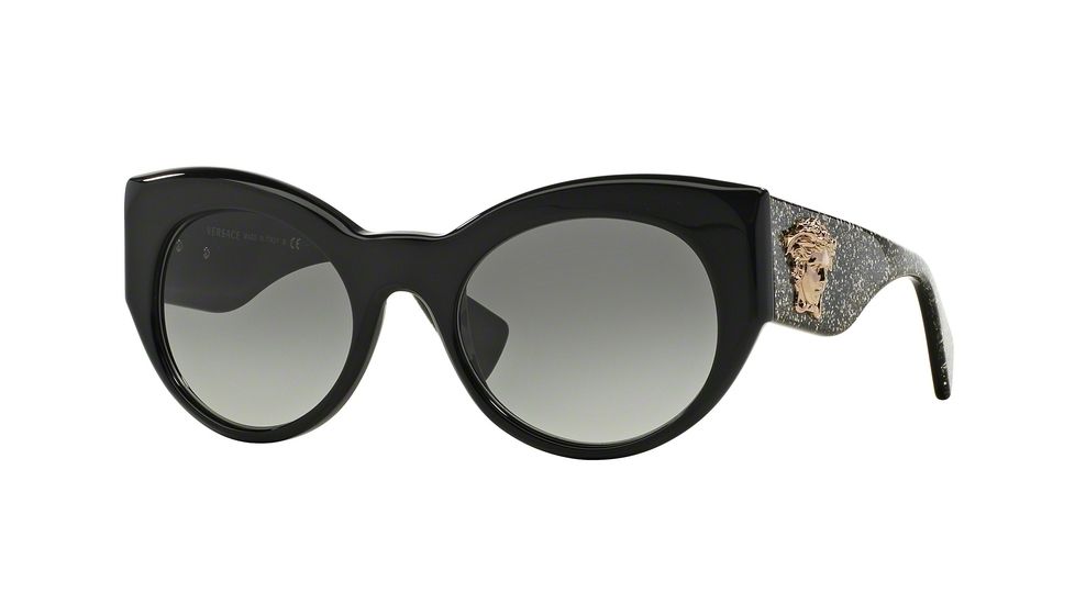 Versace VE4297 Single Vision Prescription Sunglasses VE4297-515611-54 - Lens Diameter 54 mm, Frame Color Black