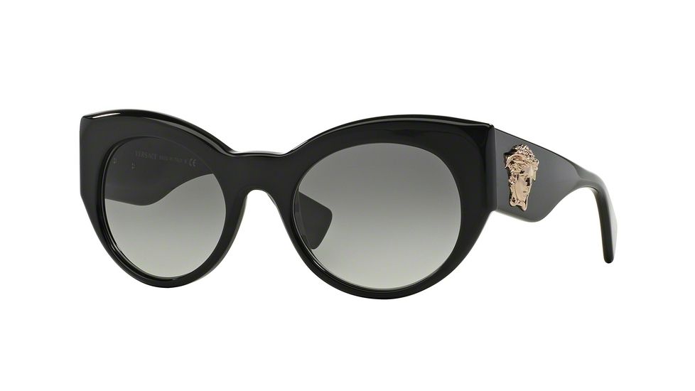 Versace VE4297 Single Vision Prescription Sunglasses VE4297-GB1-11-54 - Lens Diameter 54 mm, Frame Color Black