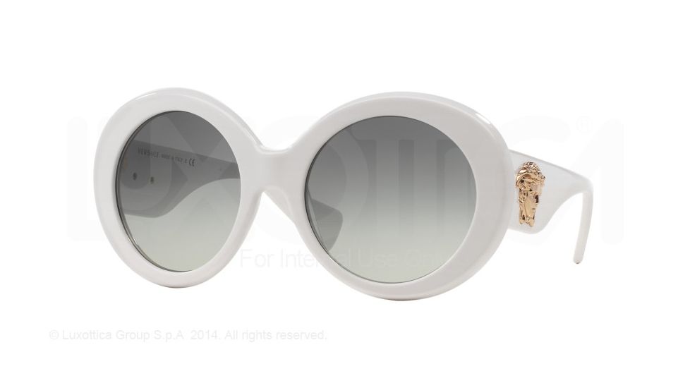 Versace VE4298 Single Vision Prescription Sunglasses VE4298-404-11-55 - Lens Diameter 55 mm, Frame Color White