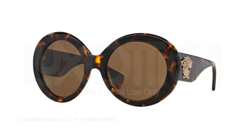 Versace VE4298 Single Vision Prescription Sunglasses VE4298-514873-55 - Lens Diameter 55 mm, Frame Color Havana