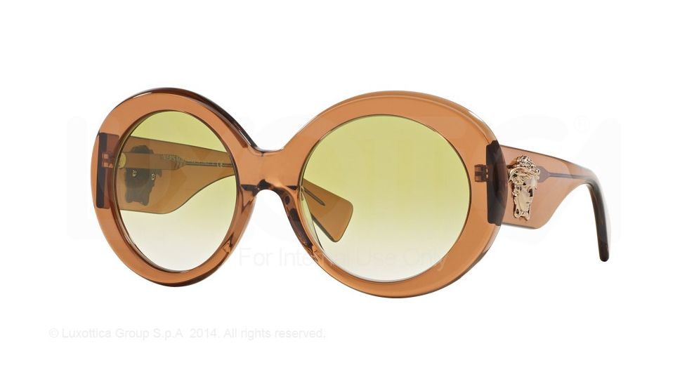 Versace VE4298 Single Vision Prescription Sunglasses VE4298-617-8E-55 - Lens Diameter 55 mm, Frame Color Transparent Brown