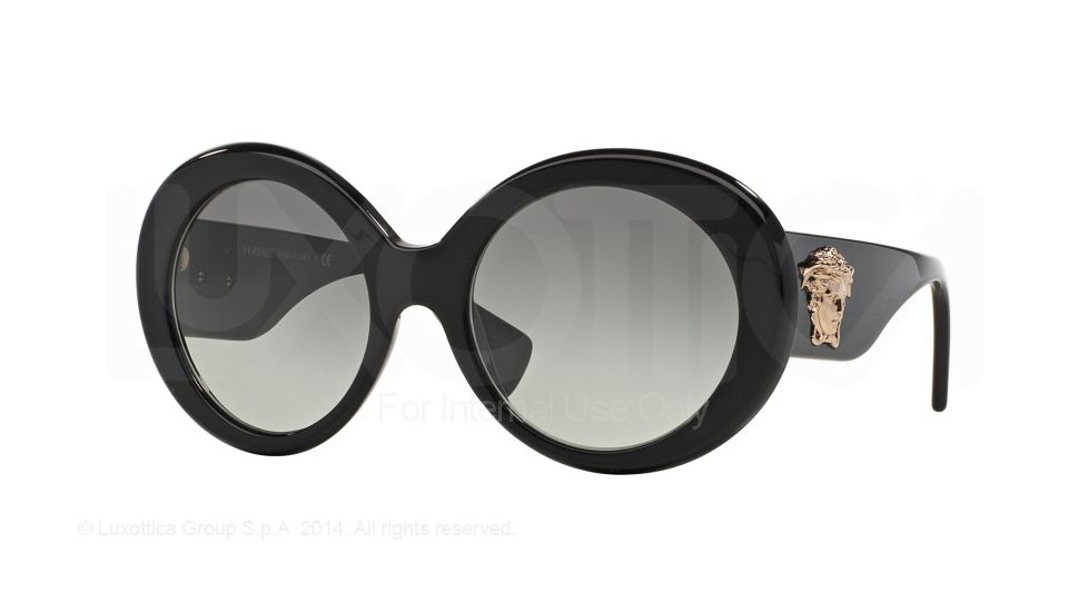 Versace VE4298 Single Vision Prescription Sunglasses VE4298-GB1-11-55 - Lens Diameter 55 mm, Frame Color Black