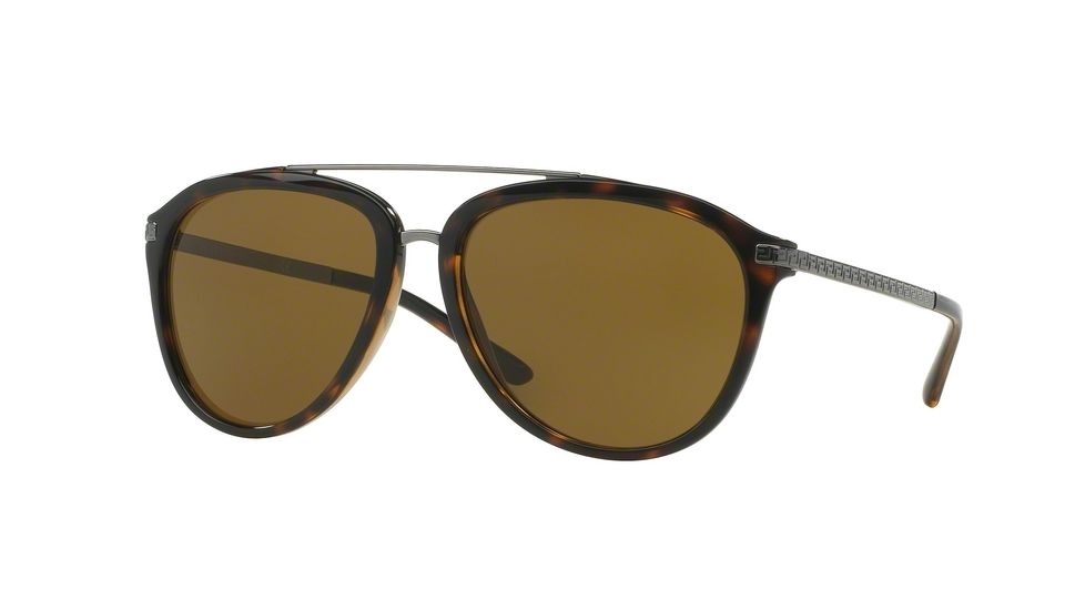 Versace VE4299 Single Vision Prescription Sunglasses VE4299-108-73-58 - Lens Diameter 58 mm, Frame Color Havana