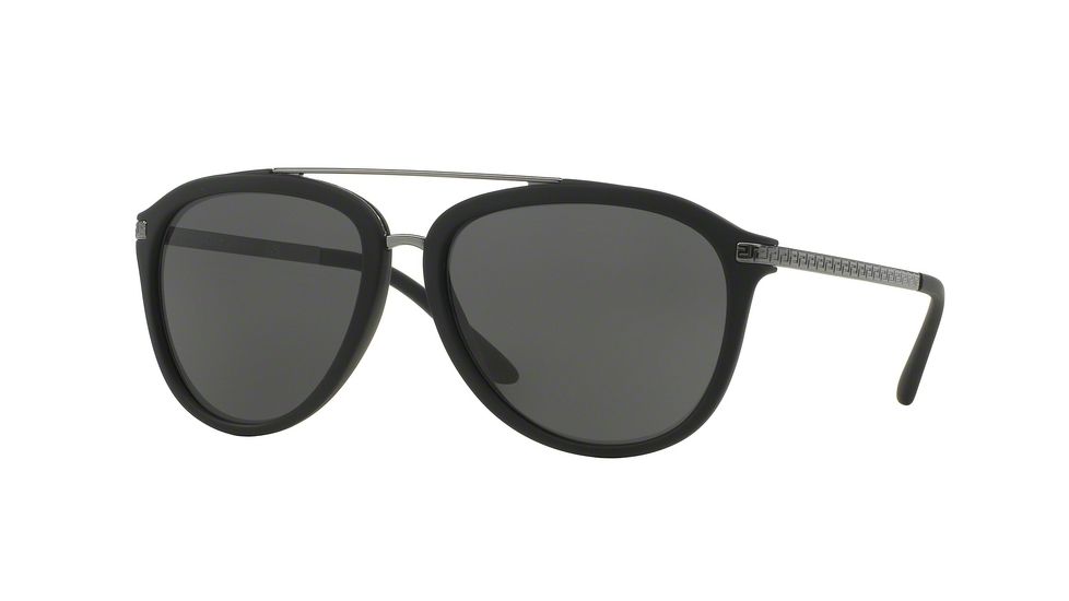Versace VE4299 Single Vision Prescription Sunglasses VE4299-514187-58 - Lens Diameter 58 mm, Frame Color Black Rubber