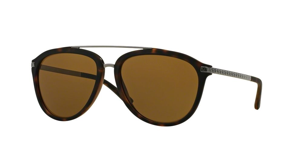 Versace VE4299 Single Vision Prescription Sunglasses VE4299-517473-58 - Lens Diameter 58 mm, Frame Color Havana Rubber