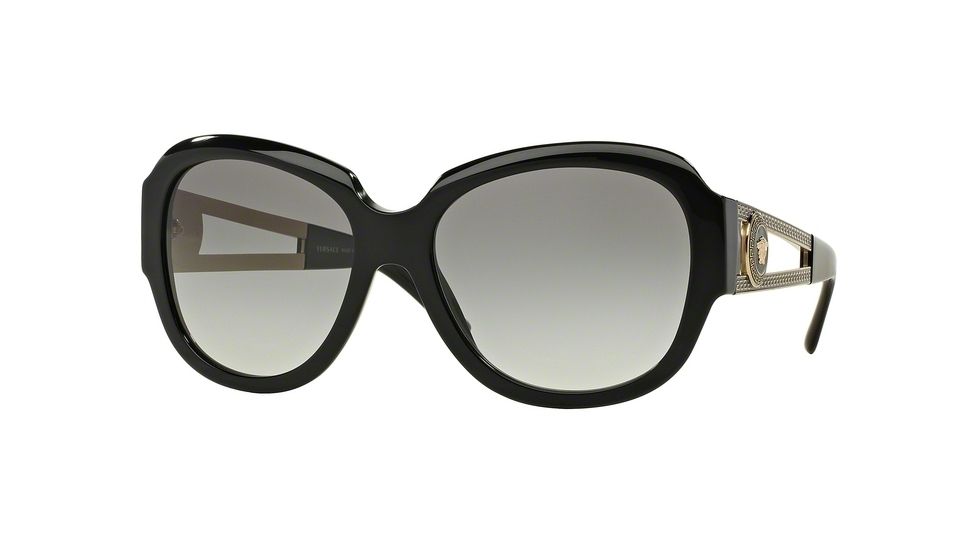 Versace VE4304A Sunglasses GB1/11-57 - Black Frame, Gray Gradient Lenses