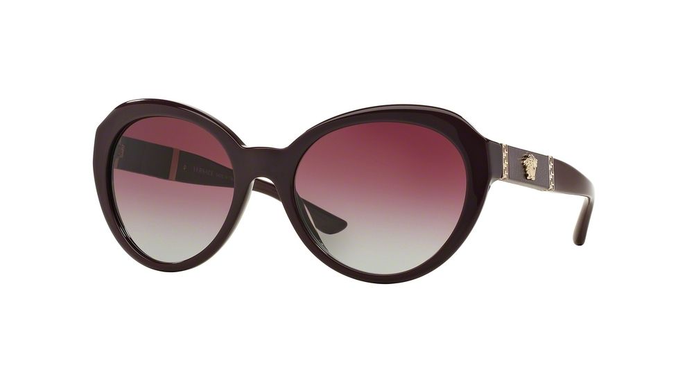 Versace VE4306QA Sunglasses 50664Q-56 - Eggplant Frame, Grey Gradient Dark Violet Lenses
