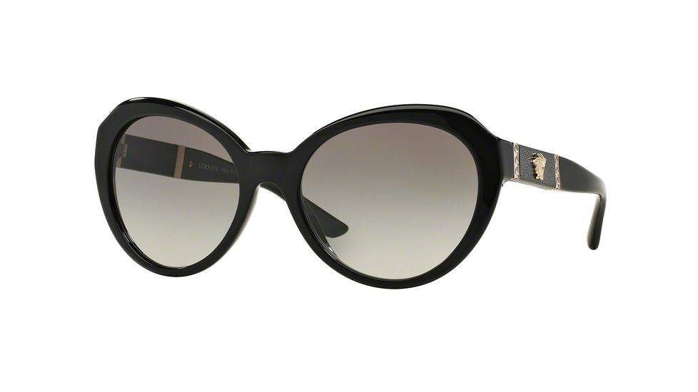 Versace VE4306QA Sunglasses GB1/11-56 - Black Frame, Gray Gradient Lenses