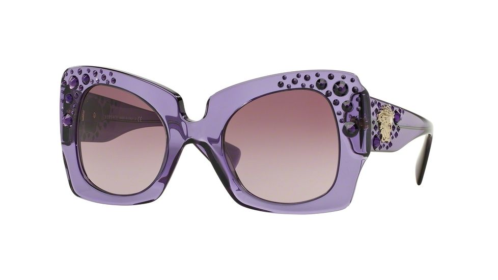Versace VE4308B Single Vision Prescription Sunglasses VE4308B-51608H-52 - Lens Diameter 52 mm, Frame Color Transparent Violet