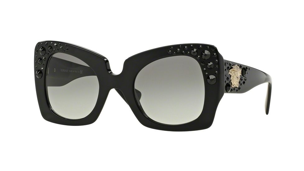 Versace VE4308B Single Vision Prescription Sunglasses VE4308B-GB1-11-52 - Lens Diameter 52 mm, Frame Color Black