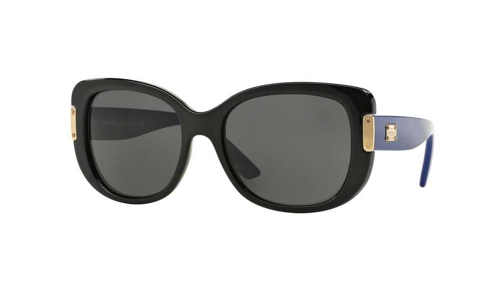 Versace VE4311 Progressive Prescription Sunglasses VE4311-GB1-87-56 - Lens Diameter 56 mm, Frame Color Black