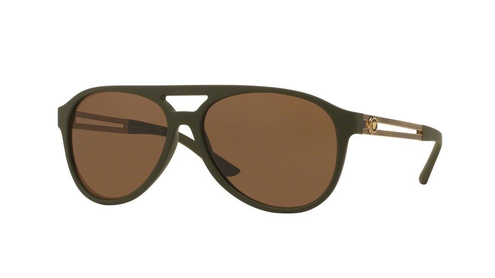 Versace VE4312 Progressive Prescription Sunglasses VE4312-517573-60 - Lens Diameter 60 mm, Frame Color Green Rubber