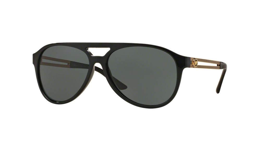 Versace VE4312 Progressive Prescription Sunglasses VE4312-GB1-71-60 - Lens Diameter 60 mm, Frame Color Black