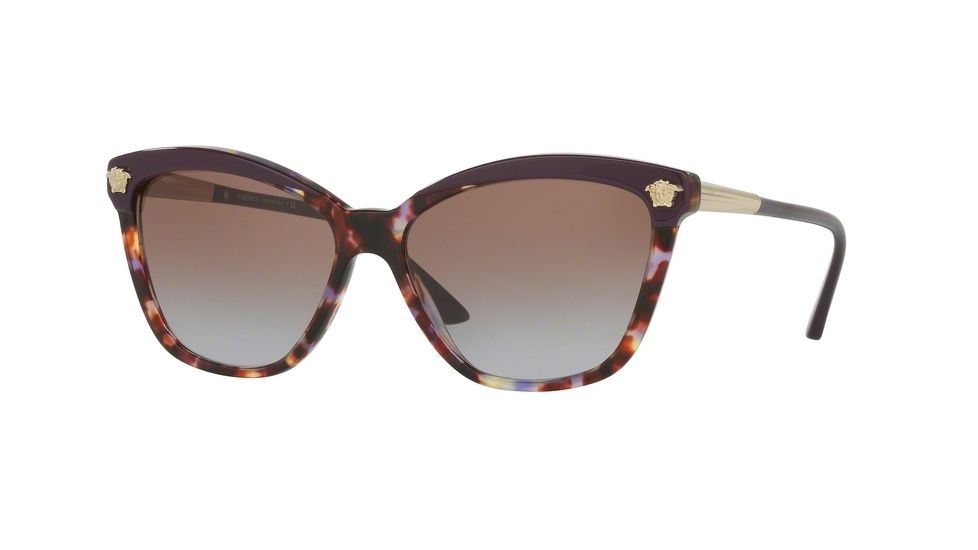 Versace VE4313 Sunglasses 517968-57 - Eggplant/violet Havana Frame, Violet Gradient Brown Lenses