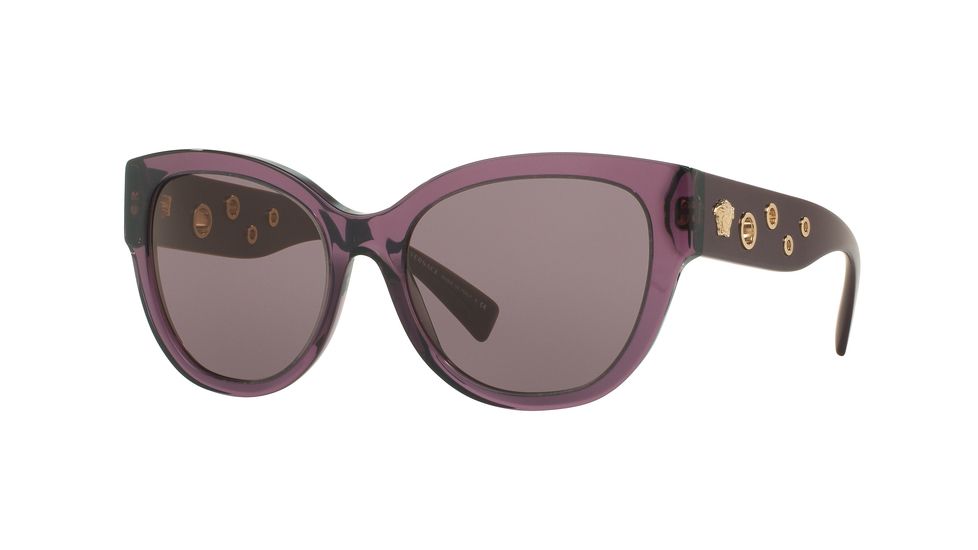 Versace VE4314 Single Vision Prescription Sunglasses VE4314-50297N-56 - Lens Diameter 56 mm, Frame Color Transparent Violet