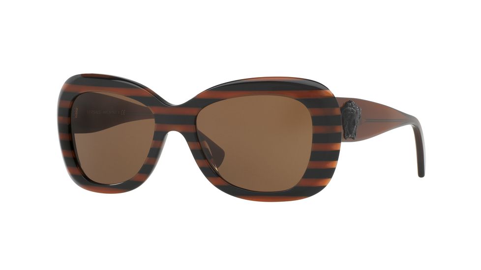 Versace VE4317A Bifocal Prescription Sunglasses VE4317A-518773-54 - Lens Diameter 54 mm, Frame Color Brown Rule Black