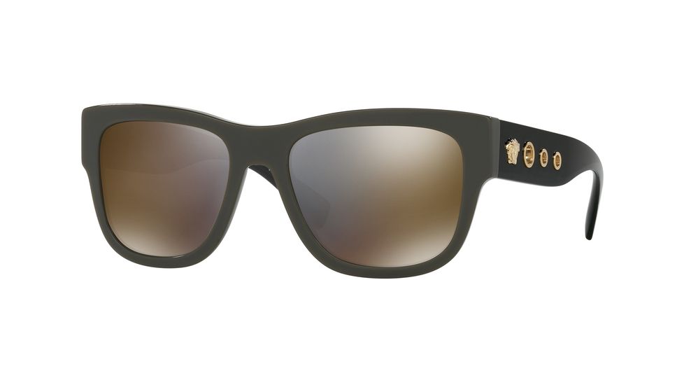 Versace VE4319 Single Vision Prescription Sunglasses VE4319-51934T-56 - Lens Diameter 56 mm, Frame Color Green