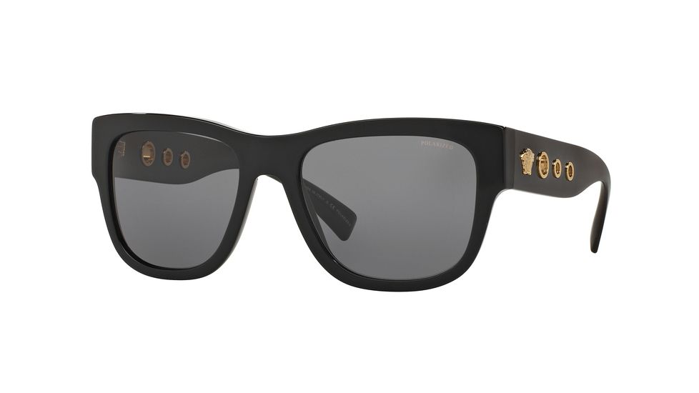 Versace VE4319 Single Vision Prescription Sunglasses VE4319-GB1-81-56 - Lens Diameter 56 mm, Frame Color Black