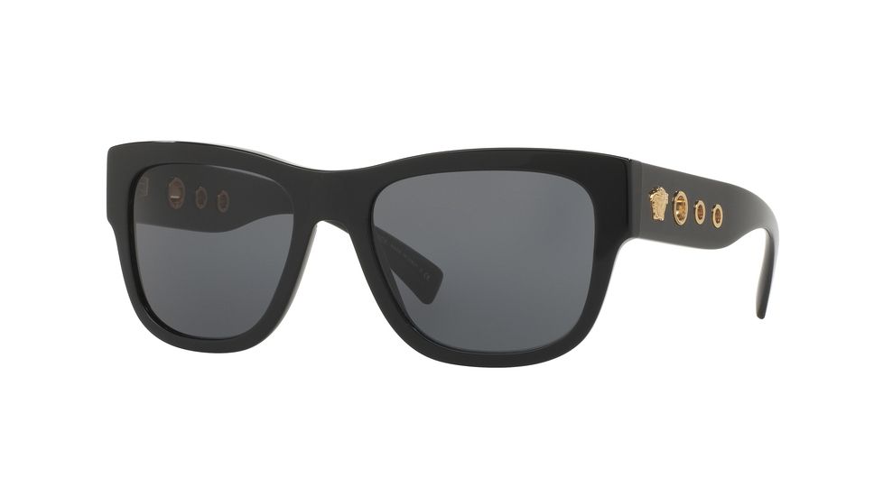 Versace VE4319 Single Vision Prescription Sunglasses VE4319-GB1-87-56 - Lens Diameter 56 mm, Frame Color Black