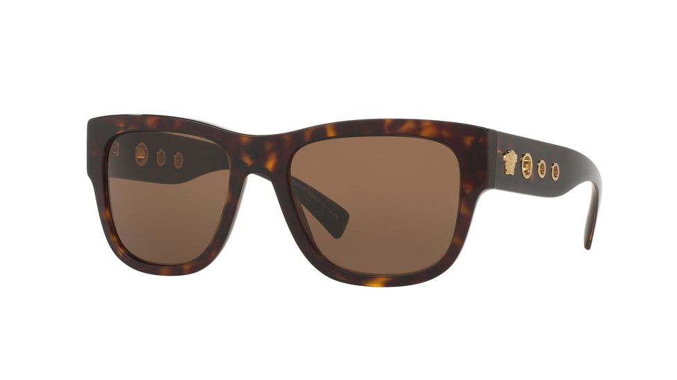 Versace VE4319A Single Vision Prescription Sunglasses VE4319A-108-73-56 - Lens Diameter 56 mm, Frame Color Havana