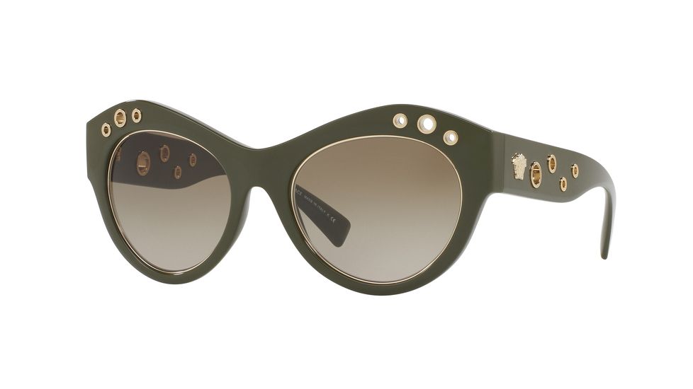 Versace VE4320 Sunglasses 520413-54 - Green Frame, Brown Gradient Lenses