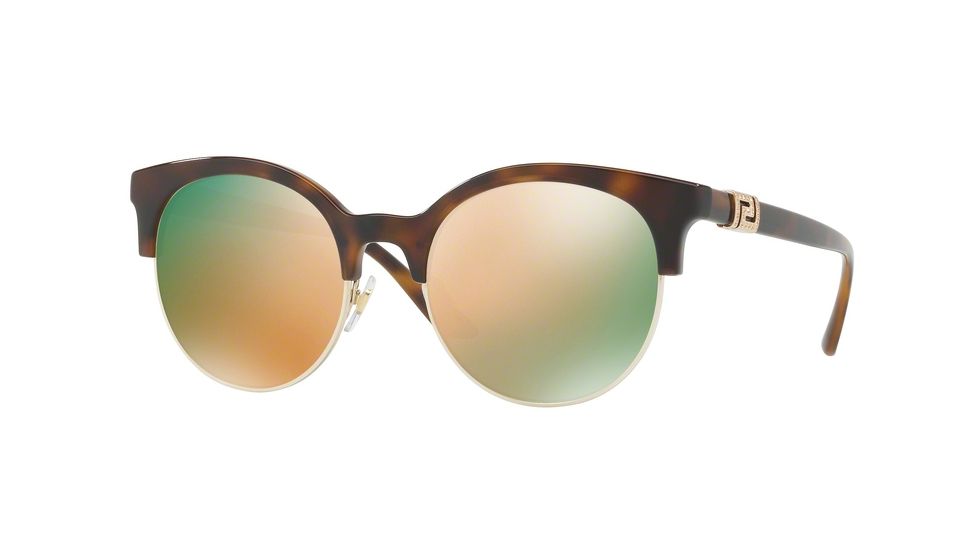 Versace VE4326B Progressive Prescription Sunglasses VE4326B-51484Z-53 - Lens Diameter 53 mm, Frame Color Havana/pale Gold