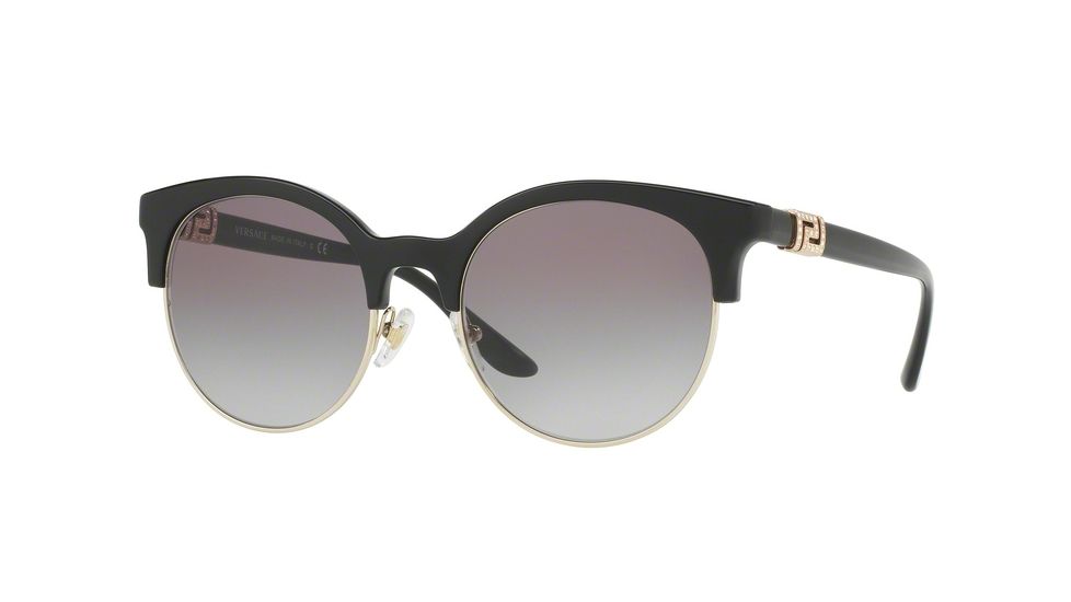 Versace VE4326B Progressive Prescription Sunglasses VE4326B-GB1-11-53 - Lens Diameter 53 mm, Frame Color Black/pale Gold
