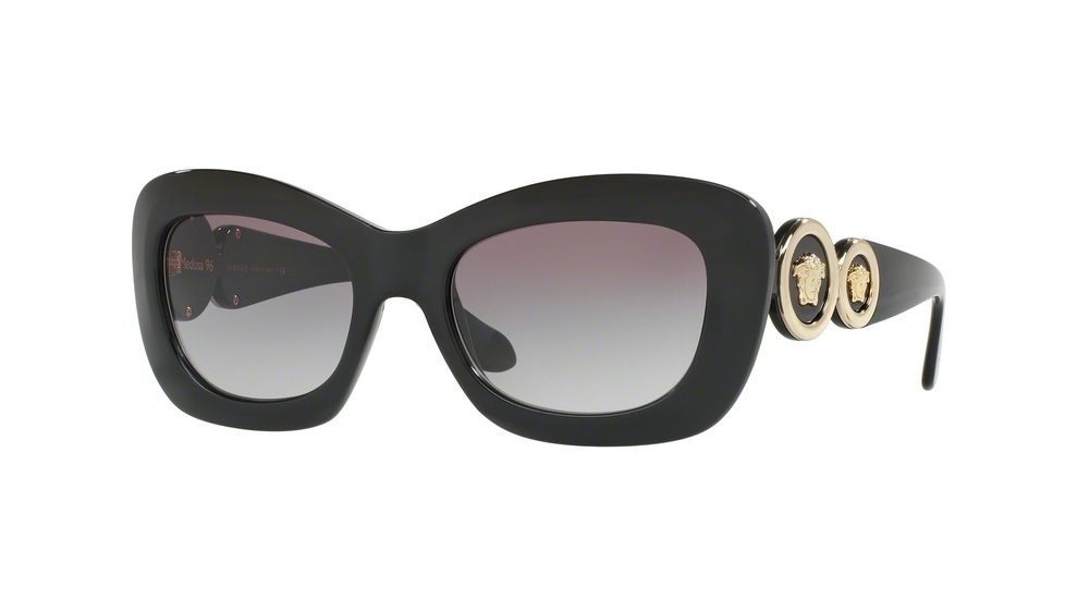 Versace VE4328 Single Vision Prescription Sunglasses VE4328-GB1-11-54 - Lens Diameter 54 mm, Frame Color Black