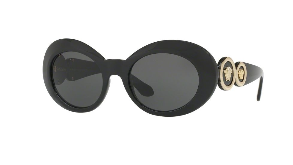 Versace VE4329 Single Vision Prescription Sunglasses VE4329-GB1-87-53 - Lens Diameter 53 mm, Frame Color Black