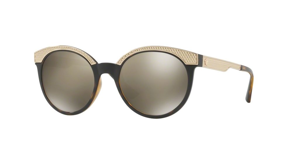 Versace VE4330 Single Vision Prescription Sunglasses VE4330-108-5A-53 - Lens Diameter 53 mm, Frame Color Havana