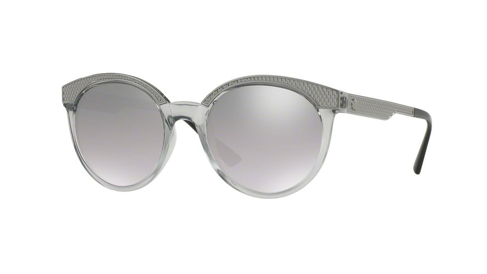 Versace VE4330 Single Vision Prescription Sunglasses VE4330-52066V-53 - Lens Diameter 53 mm, Frame Color Transparent Grey