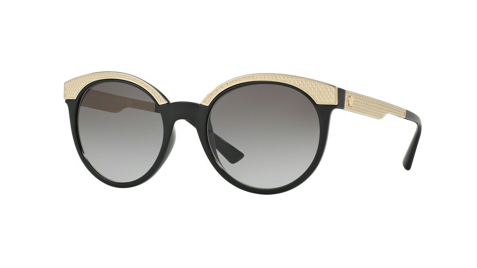 Versace VE4330 Single Vision Prescription Sunglasses VE4330-GB1-11-53 - Lens Diameter 53 mm, Frame Color Black
